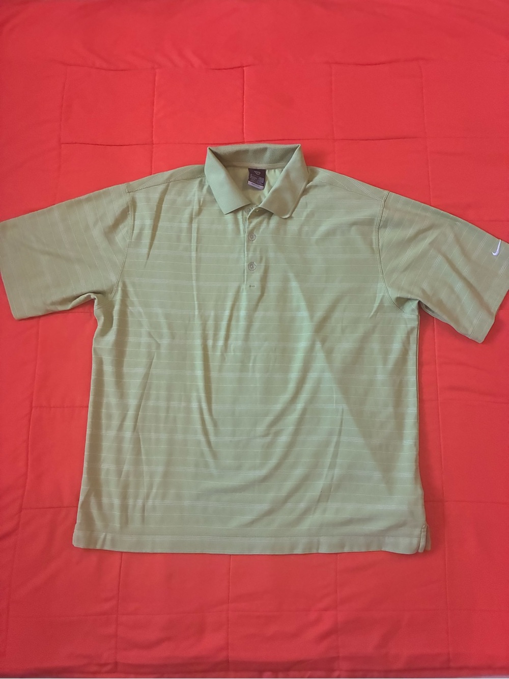 Nike Golf Shirt Mens Large Green Standard Fit Casual